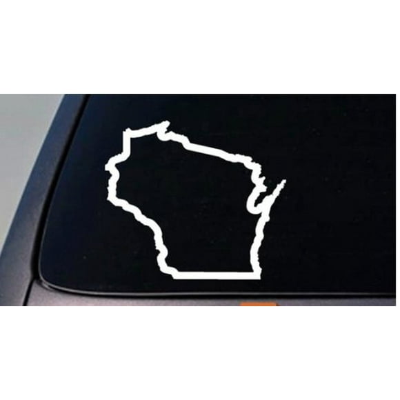 WISCONSIN state 6" sticker decal car truck window college football basketball WISCONSIN state 6" sticker decal car truck window college football basketball